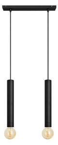 Luster na lanku TUBA 2xE27/15W/230V čierna
