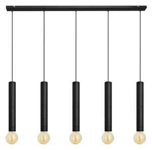 Luster na lanku TUBA 5xE27/15W/230V čierna