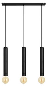 Luster na lanku TUBA 3xE27/15W/230V čierna