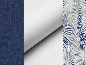 Rozkladacia pohovka s úložným priestorom Copparo - modrá / biela / vzor