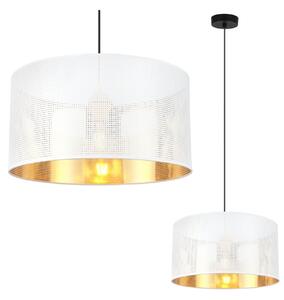 Závesné svietidlo Asti0, 1x biele PVC tienidlo, (fi 35cm), g, b