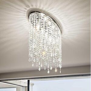 Ideal Lux - Krištáľové stropné svietidlo RAIN 3xE14/40W/230V lesklý chróm