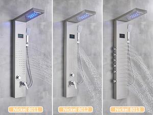 Luxusný LED sprchový panel Jan - 5 režimov<span> - </span>Čierna 8011 - Čierna 8011
