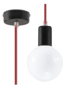 Luster na Lanku EDISON 1xE27/60W/230V čierna/ červená