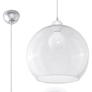 Závesné svietidlo Ball, 1x transparentné sklenené tienidlo