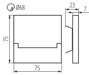 Kanlux 27087 - LED Nástenné schodiskové svietidlo SABIK LED/0,8W/12V 3000K