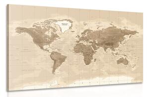 Obraz nádherná vintage mapa sveta Varianta: 120x80