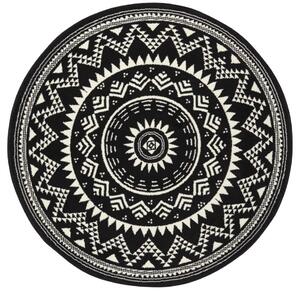 Hanse Home Collection koberce Kusový koberec Celebration 103441 Valencia Black - 140x140 (průměr) kruh cm