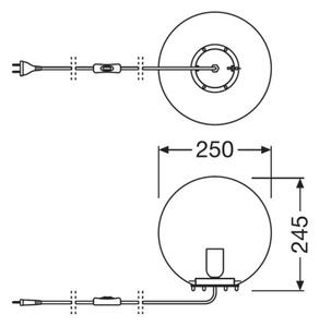 Ledvance - Stolná lampa BUBBLE 1xE27/40W/230V ružová