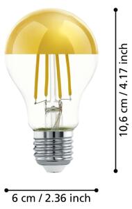 LED Žiarovka so zrkadlovým vrchlíkom A60 E27/7,3W/230V 2700K - Eglo 110031