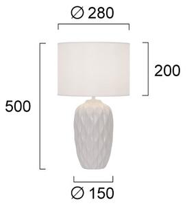 Stolová lampa PINEAPLE 1xE27/40W/230V biela