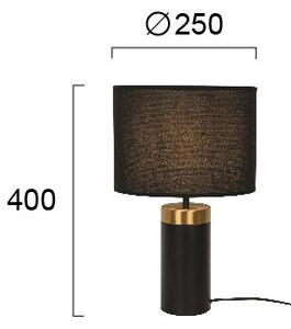 Stolná lampa LUCIANO 1xE27/40W/230V čierna/zlatá