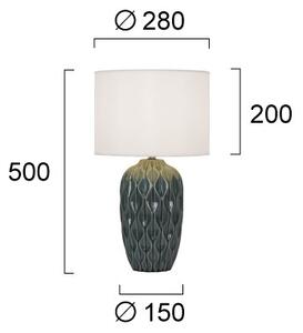 Stolná lampa PINEAPLE 1xE27/40W/230V biela/zelená