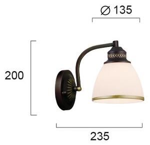 Nástenné svietidlo CLAIR 1xE27/40W/230V hnedé/zlaté