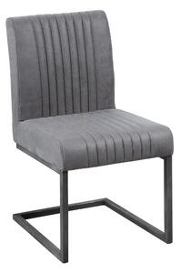 Big Aston konzolová jedálenská stolička vintage sivá s tmavým rámom