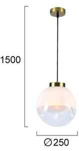 Závesný luster VANA na lanku 1xE27/40W/230V biela/zlatá