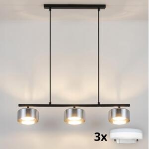 BRILAGI - LED RGB stmievateľný luster AURA LUX 3xGX53/14W/230V Wi-Fi Tuya čierna/dymová