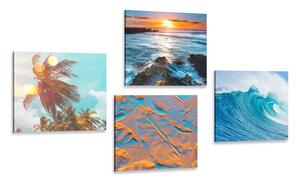 Set obrazov očarujúca morská krajina Varianta: 4x 40x40