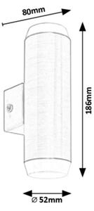 Rabalux 8939 - LED Vonkajšie nástenné svietidlo CATANIA 2xLED/4W/230V IP44 bronzová