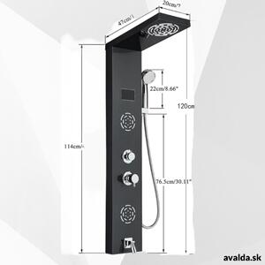 Sprchový LED panel Matus 2 modely<span> - </span>Čierna 9007 - Čierna 9007