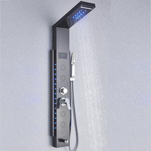 LED Sprchový panel Aldabert 5 funkcií<span> - </span>8003 Čierna - 8003 Čierna