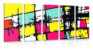5-dielny obraz štýlový pop-art