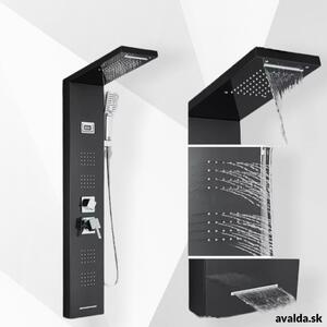 Luxusný sprchový panel Silvio - 5 režimov<span> - </span>Čierna - Čierna