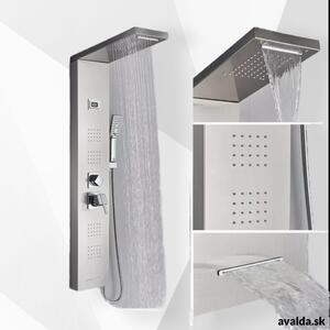 Luxusný sprchový panel Silvio - 5 režimov<span> - </span>Čierna - Čierna