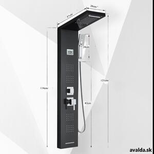 Luxusný sprchový panel Silvio - 5 režimov<span> - </span>Brúsený nikel - Brúsený nikel