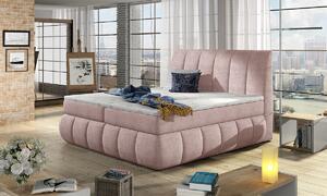 Čalúnená manželská posteľ s úložným priestorom Vareso 140 - ružová