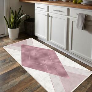 Bielo-fialový prateľný koberec behúň 80x200 cm – Oyo Concept