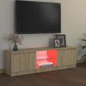 TV skrinka s LED svetlami dub sonoma 120x30x35,5 cm