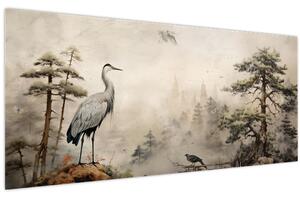 Obraz - Kreslená krajina (120x50 cm)