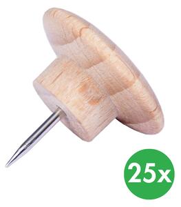 Drevené špendlíky Legamaster pre nástenky, súprava 25 ks