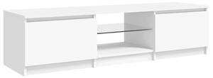 TV skrinka s LED svetlami biela 140x40x35,5 cm