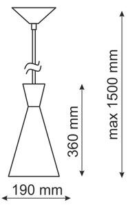 Luster MODERN 1C 1xE27/20W/230V