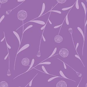 Ilustrácia Pom Pom Silhouette Purple, Yvonne Gustafsson, (40 x 40 cm)