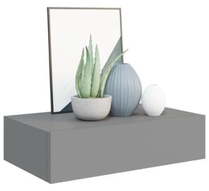 Zásuvkové police nástenné 2 ks sivé 40x23,5x10 cm MDF