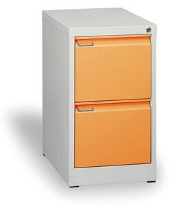 Kovová kartotéka A4, 2 zásuvky, oranžová