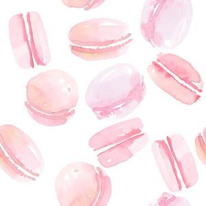 Ilustrácia french sweets handdrawn concept. pastel color, Galyna_P, (40 x 40 cm)