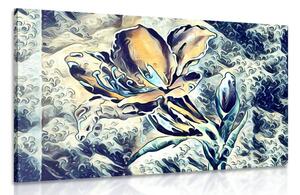 Obraz abstraktný umelecký kvet Varianta: 60x40