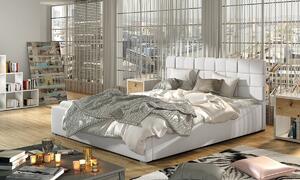 Čalúnená manželská posteľ s roštom Galimo 200 - biela