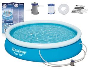 Bestway Fast Set 57274, 5377 L, Nafukovací bazén, Modrá, 15 kg