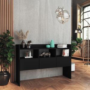 Komoda, čierna 105x30x70 cm, kompozitné drevo