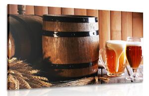 Obraz pivo s pivným súdkom Varianta: 60x40