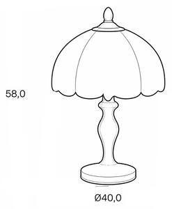 Brilagi - Tiffany vitrážová stolná lampa SIENNA 2xE27/60W/230V