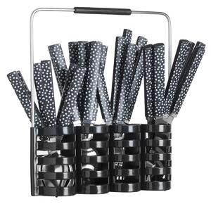 Príborový set so stojanom Dots 24ks