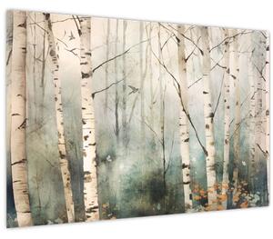 Obraz - Kresba lesného vzoru (90x60 cm)