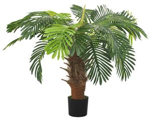 Umelá palma Cycas s kvetináčom 90 cm zelená