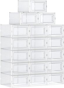 Úložný box Bill, sada 18ks, 25x18,5x14x35 cm, transparentná